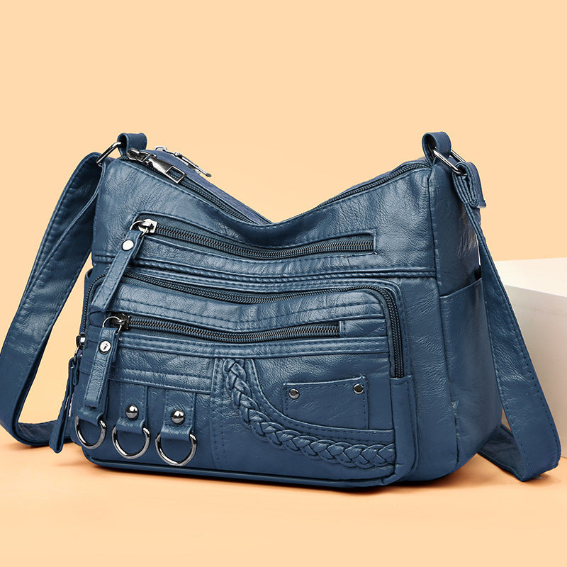 👜2026 Νέα τσάντα ώμου / crossbody από μαλακό δέρμα με μεγάλη χωρητικότητα