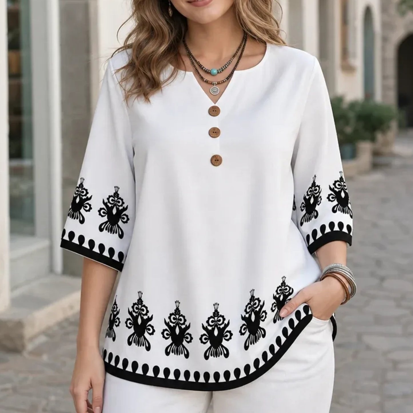 👚 Plus Size póló [S-5XL] — Puha és légáteresztő, természetes lenvászon anyagból készült. ✅️ Utánvétes fizetés lehetséges.
