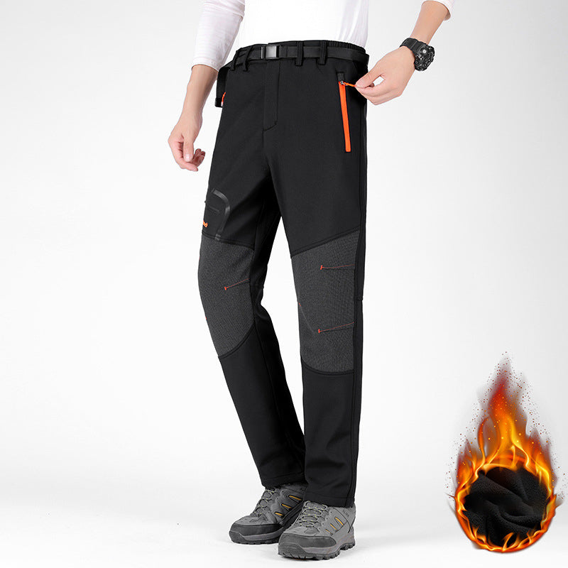 【S-5XL】 2025 νέα φθινοπωρινή και χειμερινή ανδρική αδιάβροχη βελούδινη casual φόρμες εξωτερικού χώρου