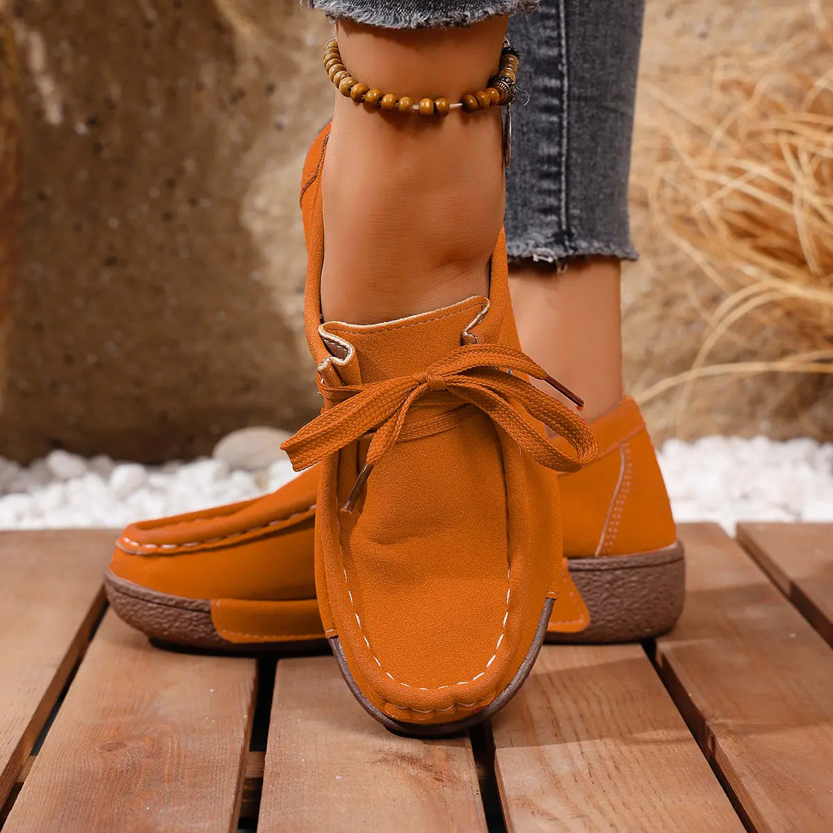 💖【Velikosti 36-43】Ženski čevlji s platformo in okroglim prstom - udobni in elegantni