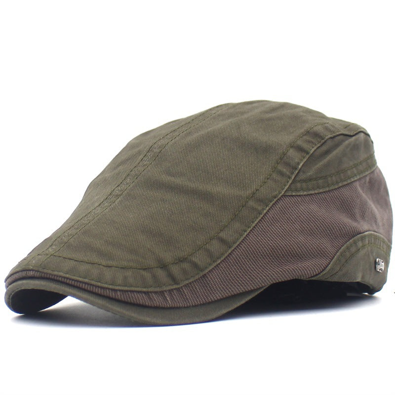 🧢Stylowy męski beret retro z łatkami