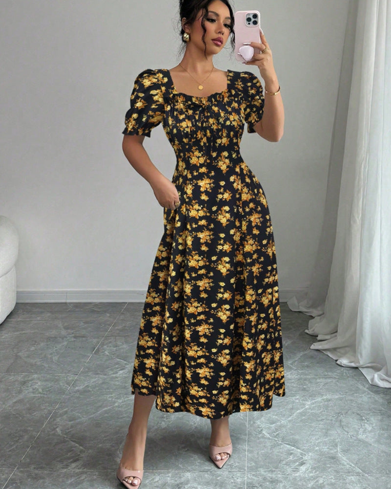 👗Zadnji dan promocije -50% popust! 【S-2XL】Elegantna poletna potiskana obleka, zračna in udobna, enostavna za ujemanje in vitka.