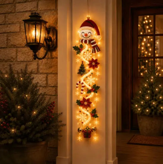 🎄🎃Τελευταία μέρα! 🎅Απολαύστε έκπτωση 49% στις φωτισμένες χριστουγεννιάτικες διακοσμήσεις πόρτας!