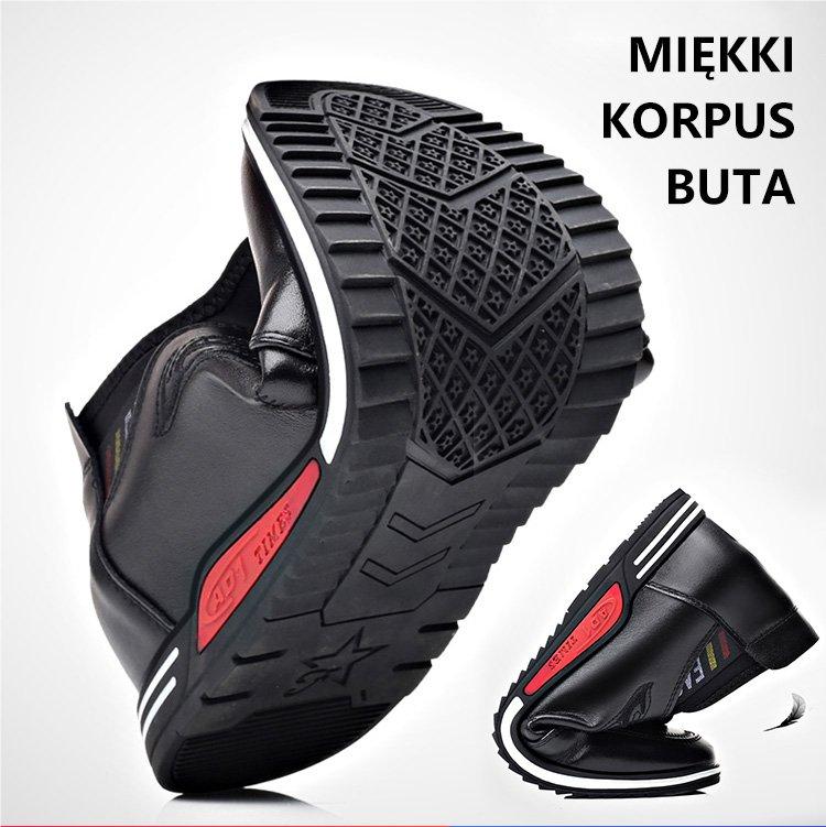 Nowość 2025: Męskie buty casualowe platformowe ze skóry, idealne na codzienną elegancję