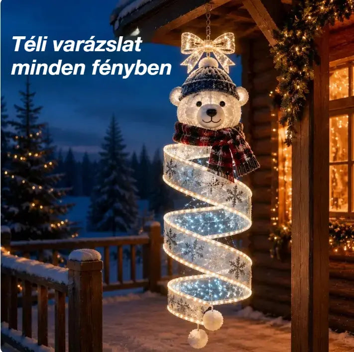 🎄 Karácsonyi varázslatos spirál alakú LED függesztékek kollekciója ✨