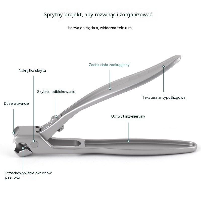 🔥【Kup jeden, a drugi dostaniesz gratis】🔥 Zakrzywione obcinaczki do paznokci ze stali nierdzewnej: Zaprojektowane ergonomicznie, aby ułatwić użytkowanie osobom starszym.