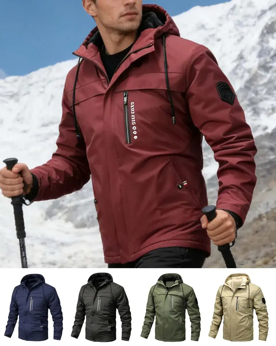 🧥🔥【XS-XL】Moška topla flis jakna s kapuco – zimska jakna za aktivnosti na prostem – vodoodporna jakna