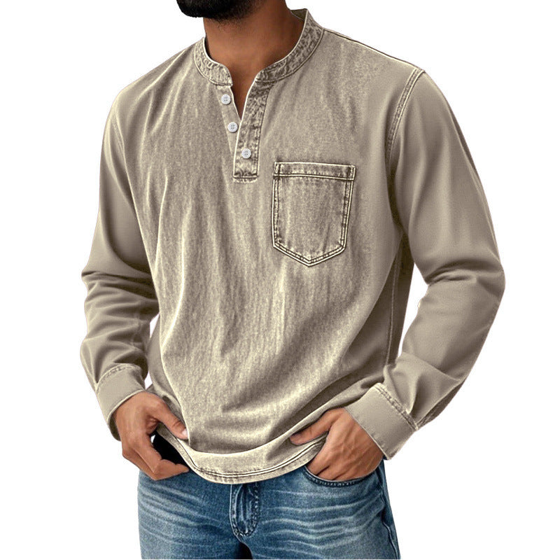 👔Camisa casual de manga corta para hombre, ideal para primavera/verano.-E