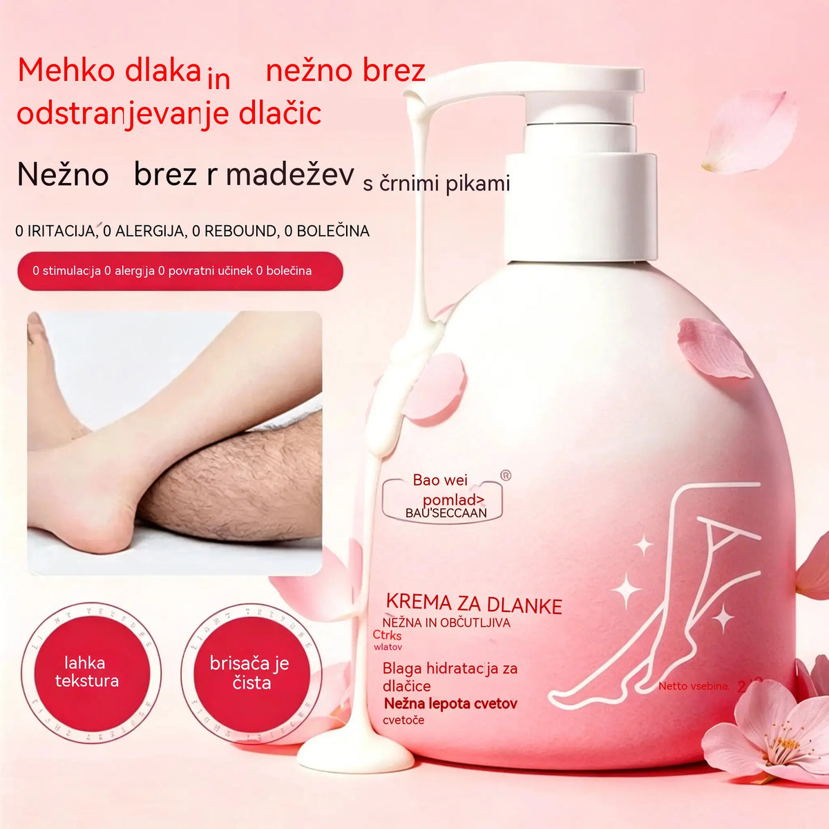 ✨Nežen in koži prijazen komplet za odstranjevanje dlak | Časovno omejena ponudba🎁