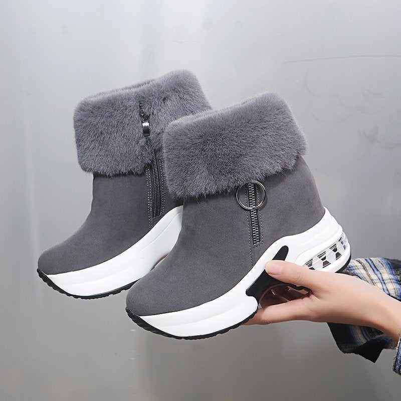 【35-43】💕2024 nowe zimowe damskie pluszowe bawełniane buty na grubej podeszwie