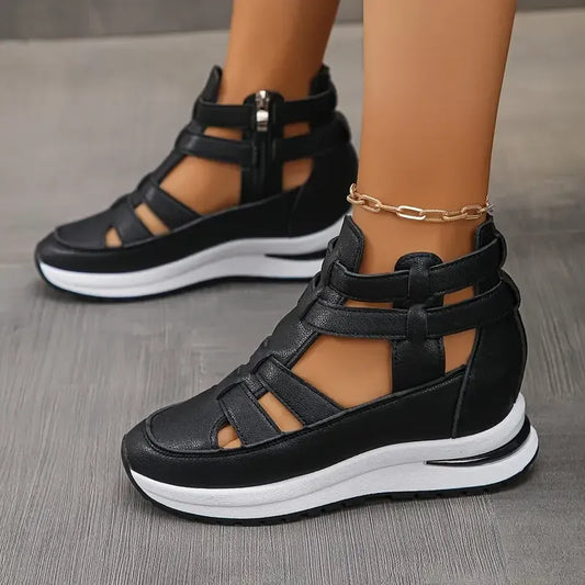 👡Modne i eleganckie damskie buty i sandały na koturnie typu hollow roman