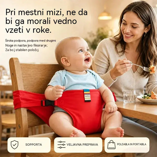 👶✨Varnostni pas za prenosni otroški stolček | Univerzalni varnostni pas za otroški stolček | Primerno za potovanja in izlete z vašim otrokom
