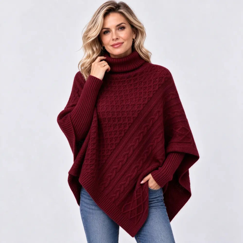 【S-3XL / 6 barv】 Jesensko/zimski pleten pulover z ovratnikom – ohlapen kroj, debela pletenina