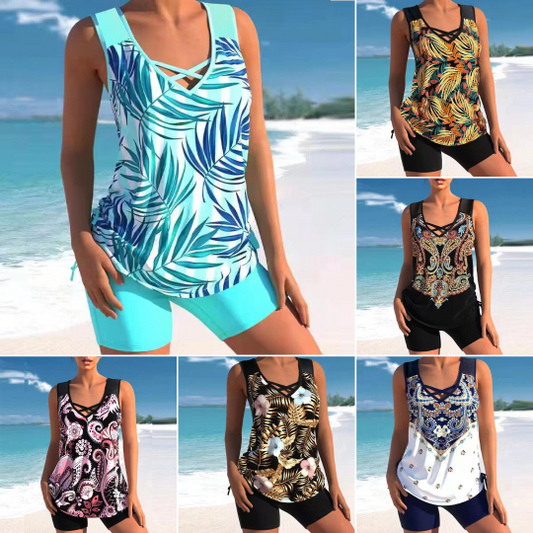 ⛱ 🩱 【S-5XL】Νέο μαγιό μπικίνι με έθνικ print του 2026, σέξι και αδυνατιστικό🌊