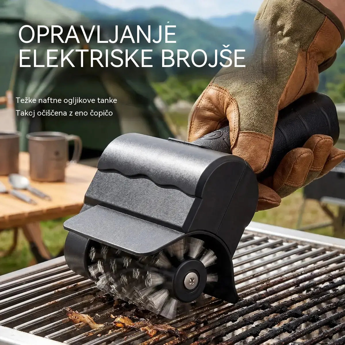 🔋🧹 Brezžična električna krtača za čiščenje žara — litij-ionska, večnamenska in enostavna za uporabo 🔥🍖