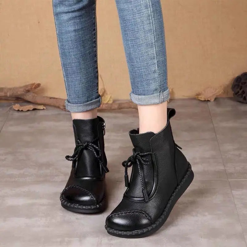 🔥✨【Velikosti 35-40】🌷👢Zgodnja jesenska predprodaja🎉 Ženski retro čevlji iz mehkega usnja