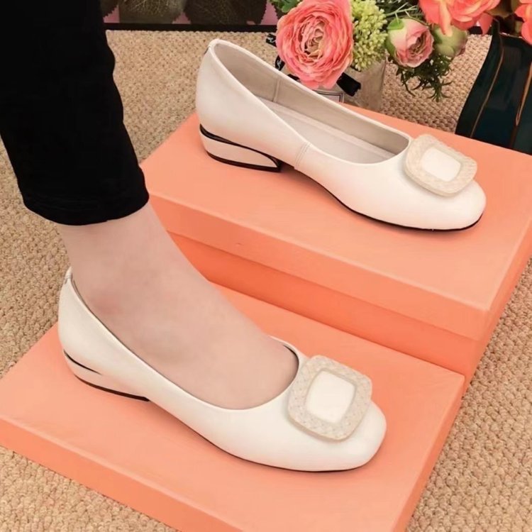 🔥🥿【35-41】Damskie buty z miękkiej skóry na okrągłym obcasie