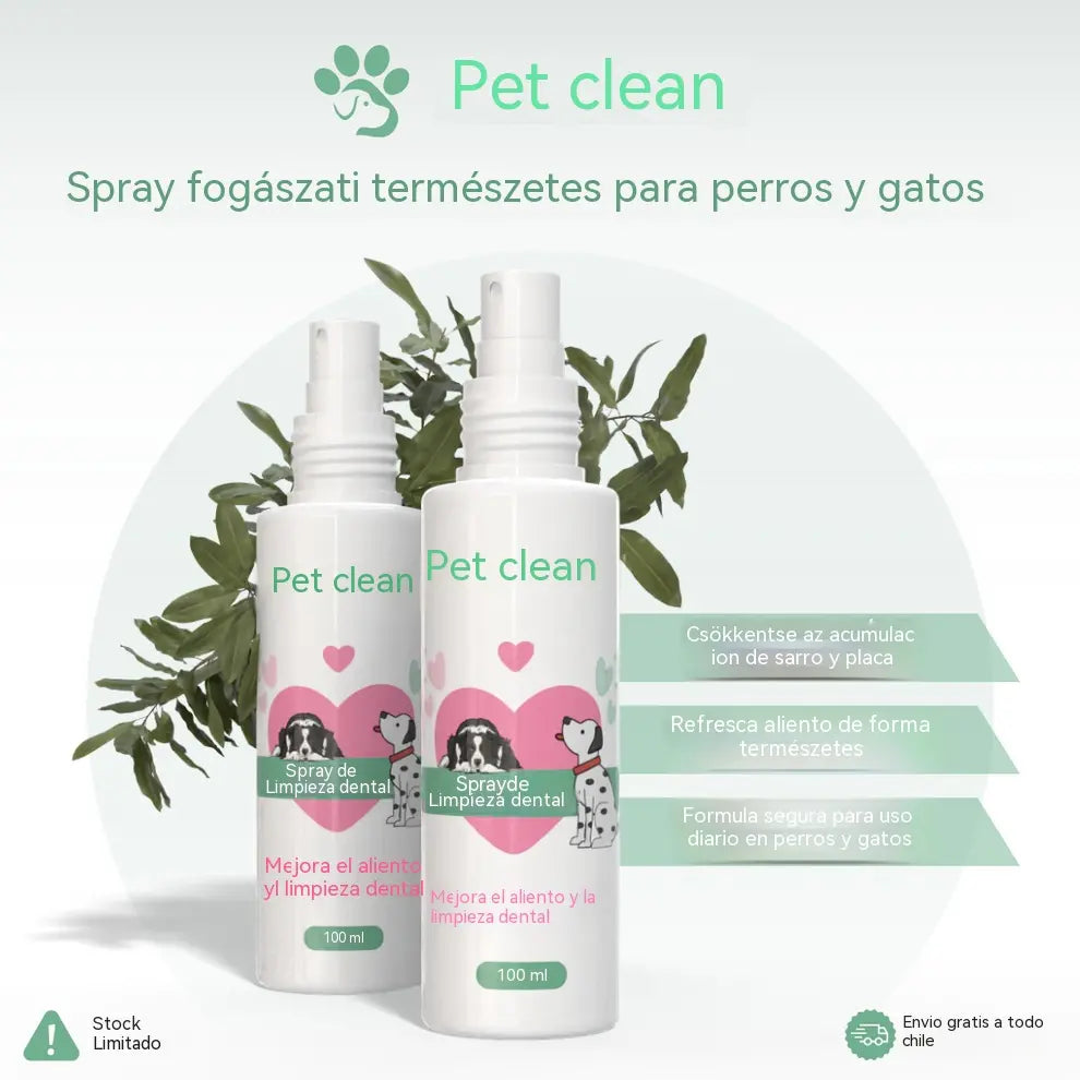🐶🐱【Vásárolj 1-et, kapsz 1-et ingyen】Állatszőr- és fogtisztító spray