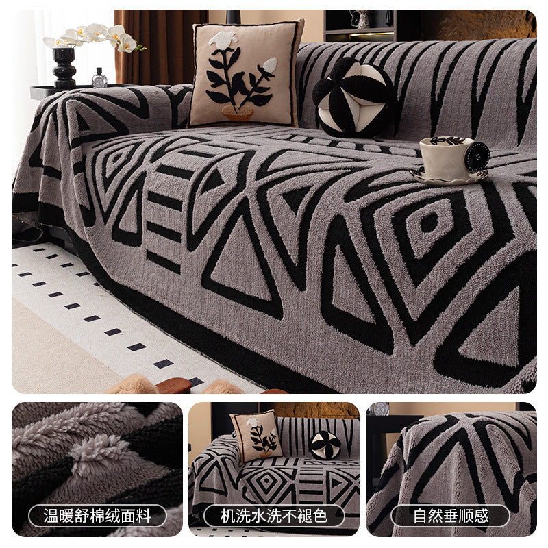 🛋️Oferta specjalna: 🎉Miękkie i antypoślizgowe pluszowe pokrowce na sofę🍂【180*130cm】