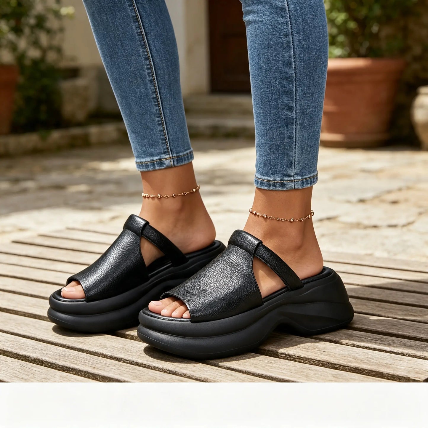 🔥🔥【Velikosti 35-40】👡2026 Novi ženski sandali s platformo in "peep toe", višina pete: 6 cm