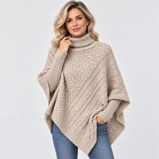 【S-3XL / 6 barv】 Jesensko/zimski pleten pulover z ovratnikom – ohlapen kroj, debela pletenina