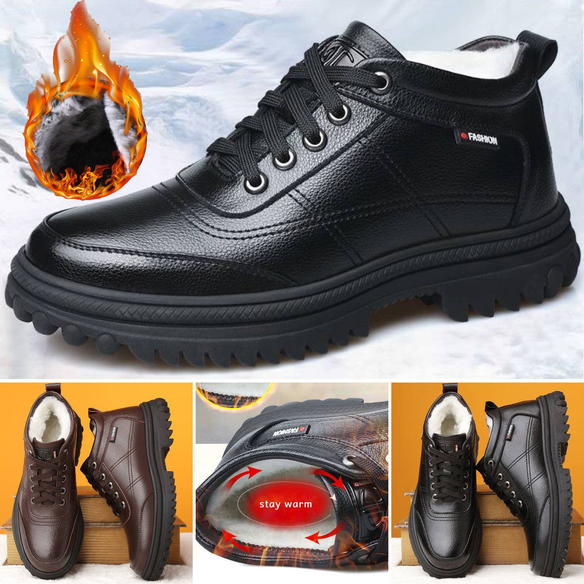 🔥Časovo obmedzená ponuka🔥【39-44】Zimné módne polstrované pánske kožené topánky