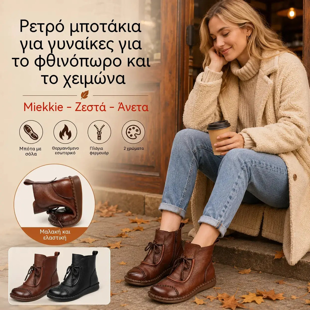 🔥✨【Μεγέθη 35–40】🌷👢 Νέες αφίξεις για το 2026 🎉 Γυναικείες μπότες από μαλακό δέρμα σε vintage στυλ