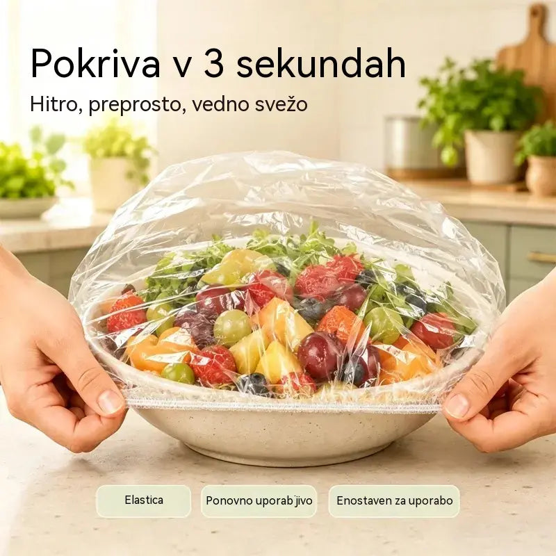 🍽️Izjemno velik debel antibakterijski plastični pokrov za živila